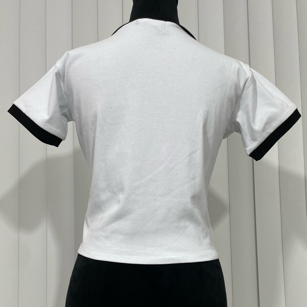 DOLLS KILL x MARILYN MANSON Collab Crop Ringer Babydoll Ted T-Shirt White M - Picture 3 of 8